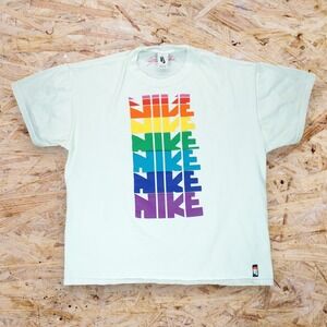 Nike BETRUE Gilbert Baker NikeLab Pride T-Shirt CD7483-100 Mens‎ L Heavyweight